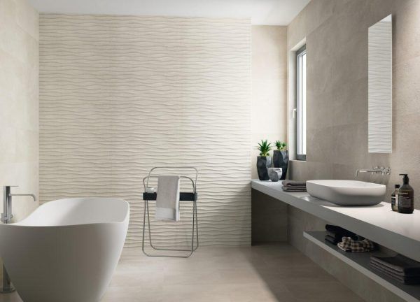 Azulejo baño 8200 MANHATTAN CREMA RELIEVE 33x80cm