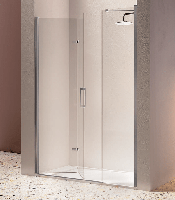 Mampara de ducha espacios reducidos NARDI FIJO+PUERTA PLEGABLE