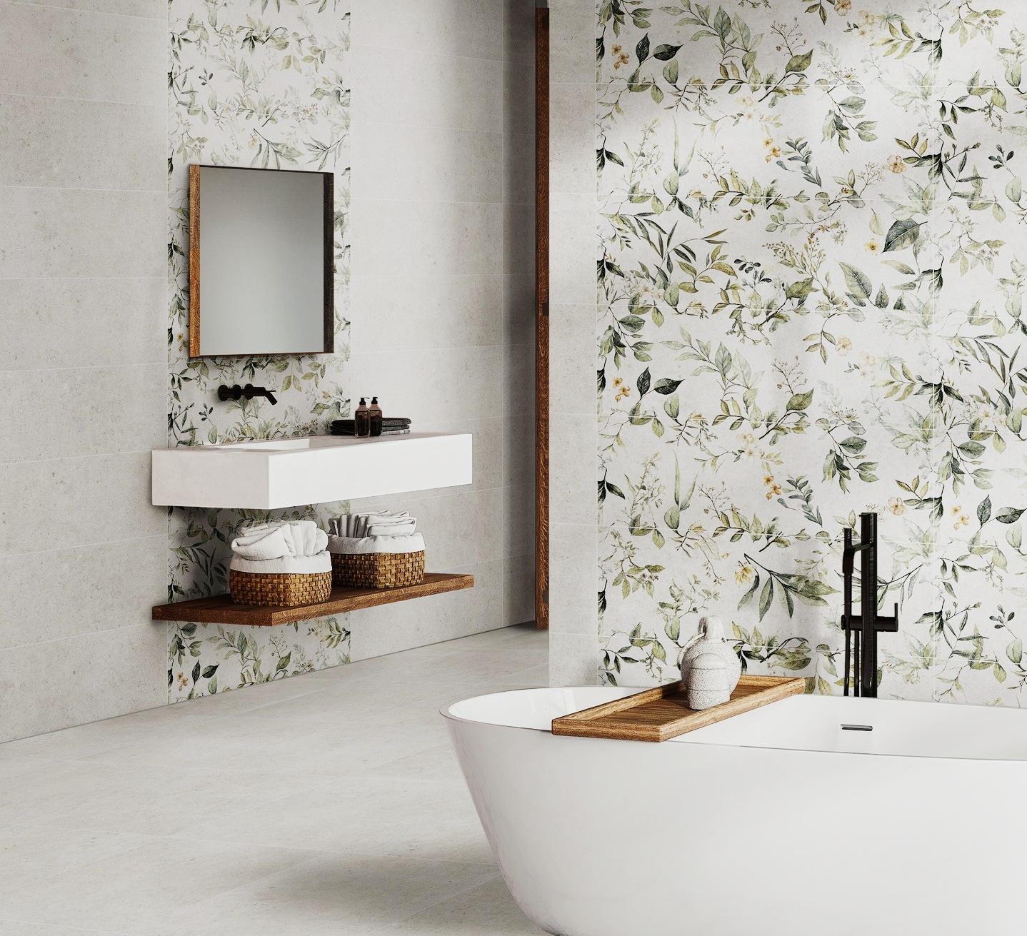 Azulejo baño TREVISO LAUREL 30x90cm